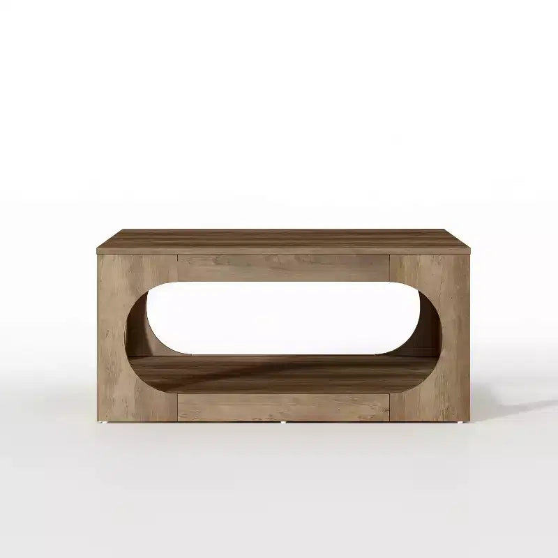 Tavolino quadrato moderno con ripiano aperto, 88 cm, grigio