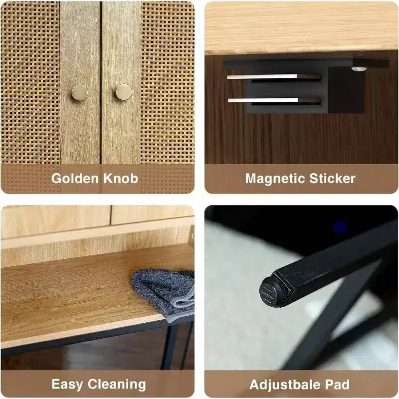 Mobiletto portaoggetti da bagno con ripiani regolabili in rattan da posizionare sopra il WC, alto e indipendente