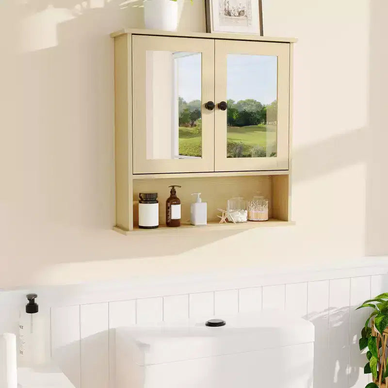 Pensile a 2 ripiani sopra il WC, impermeabile, bianco