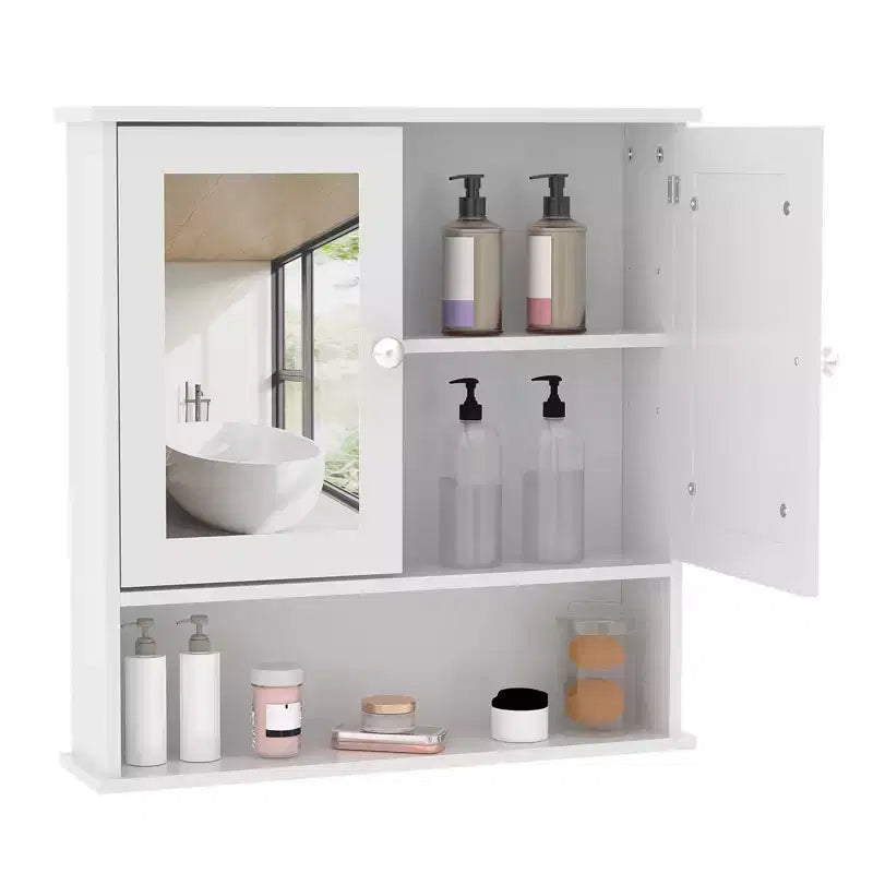 Pensile a 2 ripiani sopra il WC, impermeabile, bianco