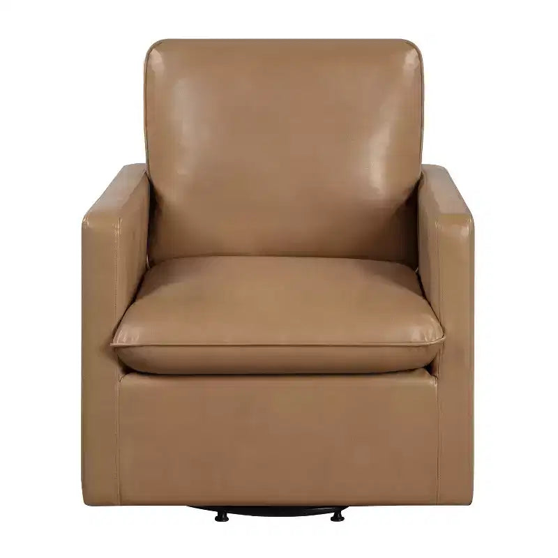 Poltrona girevole, rivestimento in similpelle, cuscino in schiuma, capacità 113 kg