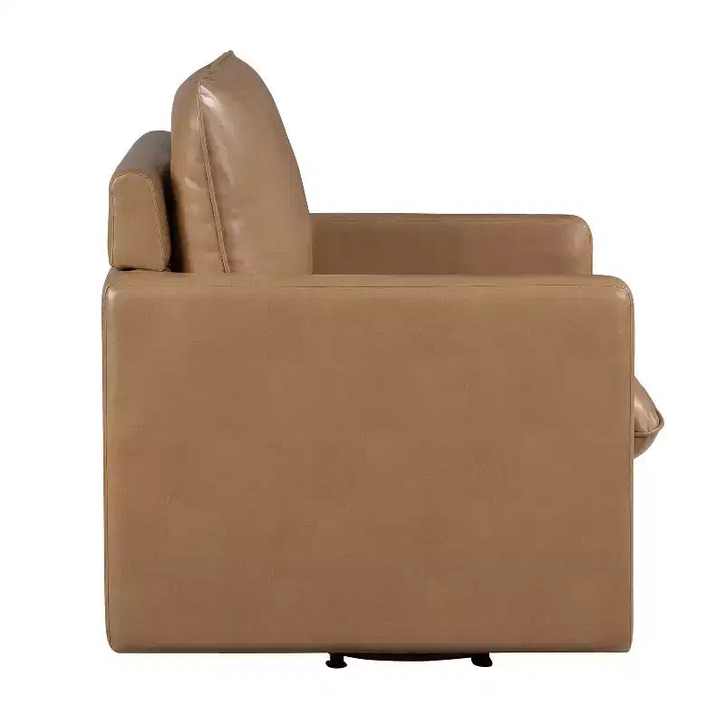 Poltrona girevole, rivestimento in similpelle, cuscino in schiuma, capacità 113 kg