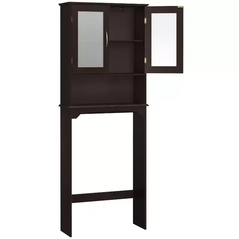 Yaheetech Modern Free-Standing Over-the-Toilet Storage with Cabinet and Shelf for Bathroom