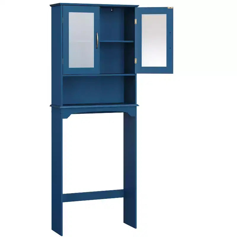 Mobiletto salvaspazio da bagno sopra WC con ripiano regolabile
